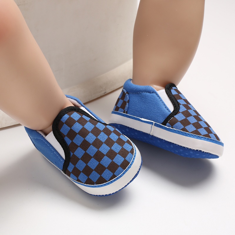 Baby / Toddler Boy Stylish Plaid Design Prewalker Shoes